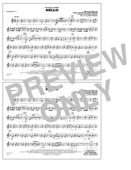 page one of Hello - Baritone T.C. (Marching Band)
