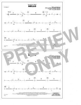 page one of Hello - Cymbals (Marching Band)