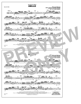 page one of Hello - Quad Toms (Marching Band)
