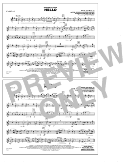 page one of Hello - Eb Alto Sax (Marching Band)
