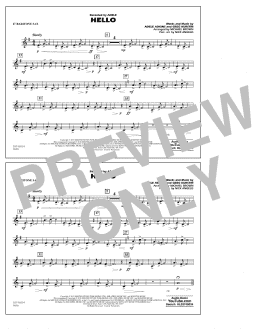page one of Hello - Eb Baritone Sax (Marching Band)
