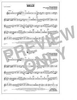 page one of Hello - 1st Bb Trumpet (Marching Band)