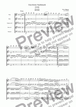 page one of Eine kleine Nachtmusik KV 525 Rondo