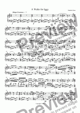 page one of A Waltz For Iggy