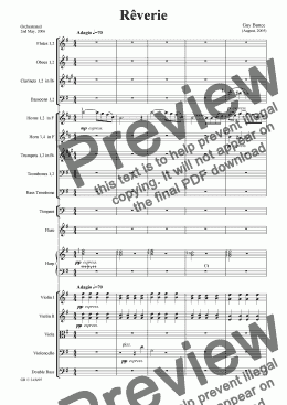page one of Rev�rie for Flute & Orchestra