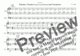 page one of Prelude, Chorale and Variations