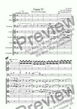 page one of Fugue IV
