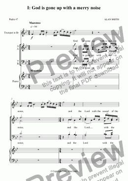 page one of Praise Him in the Sound of the Trumpet - No.1 God is gone up