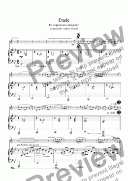 page one of Etude for euphonium