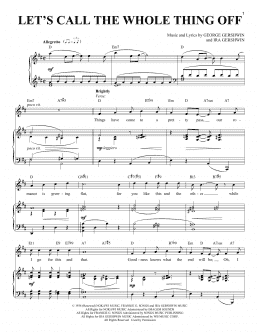 page one of Let's Call The Whole Thing Off (Piano & Vocal)