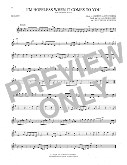 page one of I'm Hopeless When It Comes To You (from Stephen Ward) (Trumpet Solo)