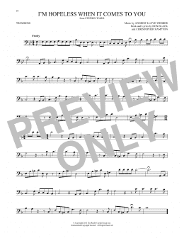 page one of I'm Hopeless When It Comes To You (from Stephen Ward) (Trombone Solo)