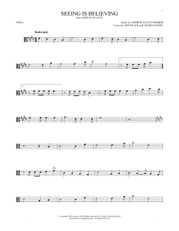 page one of Seeing Is Believing (from Aspects of Love) (Viola Solo)