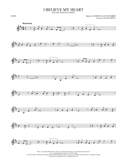 page one of I Believe My Heart (from The Woman In White) (French Horn Solo)