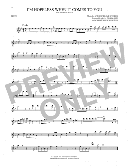 page one of I'm Hopeless When It Comes To You (from Stephen Ward) (Flute Solo)