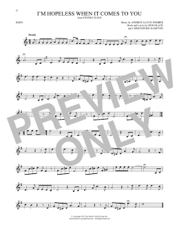 page one of I'm Hopeless When It Comes To You (from Stephen Ward) (French Horn Solo)