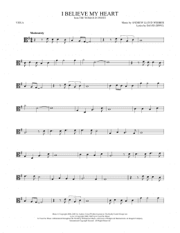 page one of I Believe My Heart (from The Woman In White) (Viola Solo)