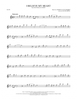 page one of I Believe My Heart (from The Woman In White) (Flute Solo)