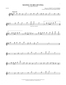 page one of Seeing Is Believing (from Aspects of Love) (Flute Solo)