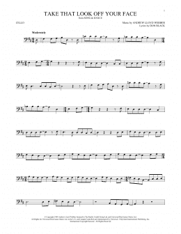 page one of Take That Look Off Your Face (from Tell Me On a Sunday) (Cello Solo)
