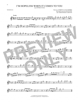 page one of I'm Hopeless When It Comes To You (from Stephen Ward) (Tenor Sax Solo)