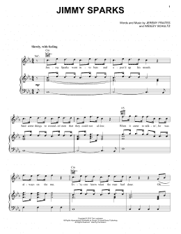 page one of Jimmy Sparks (Piano, Vocal & Guitar Chords (Right-Hand Melody))