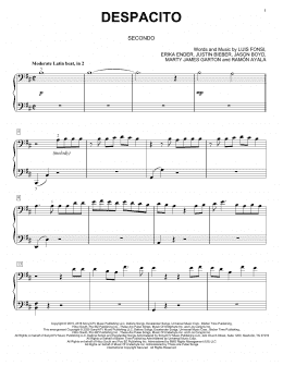 page one of Despacito (arr. David Pearl) (Piano Duet)