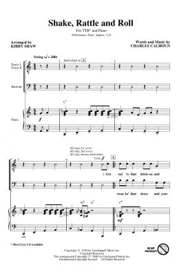 page one of Shake, Rattle And Roll (arr. Kirby Shaw) (TTBB Choir)