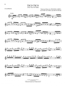 page one of Tico Tico (Tico Tico No Fuba) (Xylophone Solo)