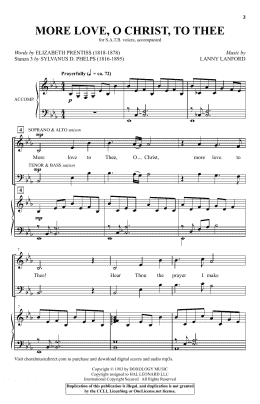 page one of More Love, O Christ, To Thee (SATB Choir)