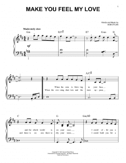 page one of Make You Feel My Love (Very Easy Piano)