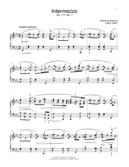 page one of Intermezzo, Op. 117, No. 1 (Educational Piano)