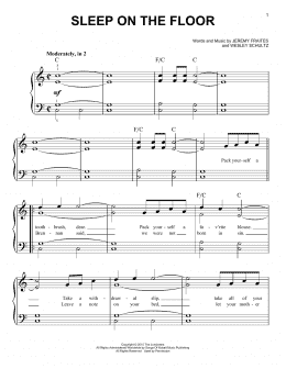 page one of Sleep On The Floor (Easy Piano)