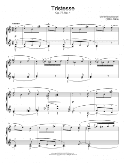 page one of Tristesse, Op. 77, No. 1 (Educational Piano)