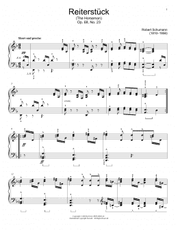 page one of The Horseman, Op. 68, No. 23 (Educational Piano)
