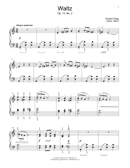 page one of Waltz, Op. 12, No. 2 (Educational Piano)