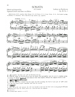 page one of Sonata in G Minor, Op. 49, No. 1 (Piano Solo)