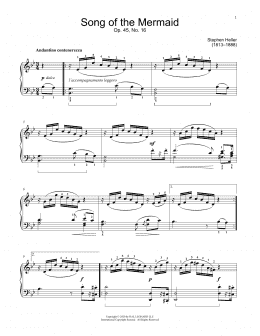 page one of Song Of The Mermaid, Op. 45, No. 1 (Educational Piano)