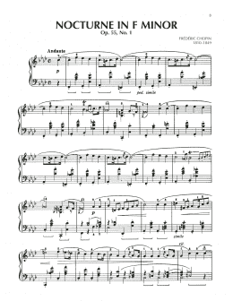 page one of Nocturne, Op. 55, No. 1 (Piano Solo)