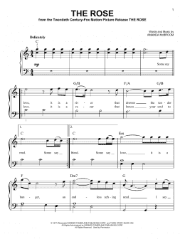 page one of The Rose (Very Easy Piano)