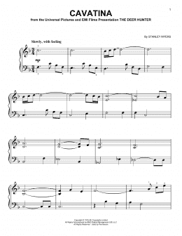 page one of Cavatina (Very Easy Piano)