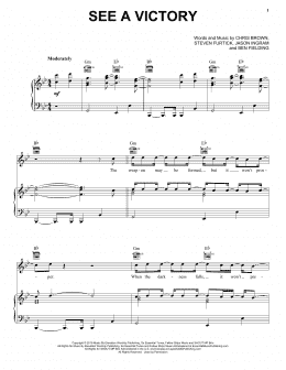 page one of See A Victory (Piano, Vocal & Guitar Chords (Right-Hand Melody))