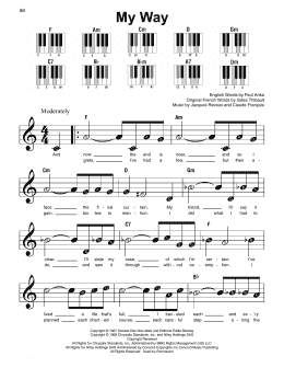 page one of My Way (Super Easy Piano)