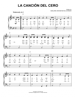 page one of La Cancion Del Cero (Easy Piano)