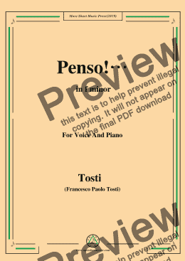 page one of Tosti-Penso! in f minor,For Voice&Pno