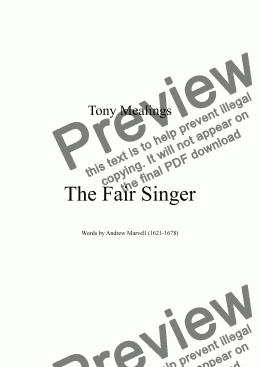 page one of The Fair Singer