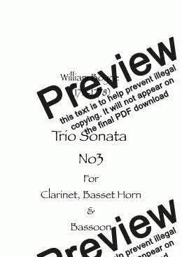 page one of Trio Sonata No3