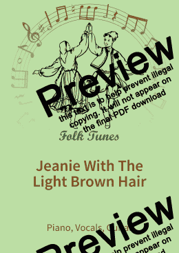 page one of Jeanie With The Light Brown Hair