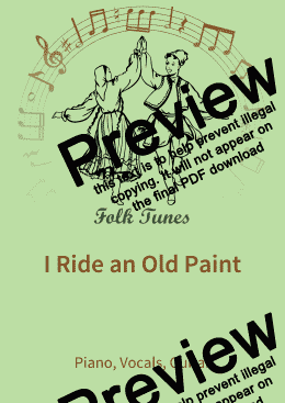 page one of I Ride an Old Paint