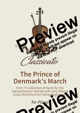 page one of The Prince of Denmark's March